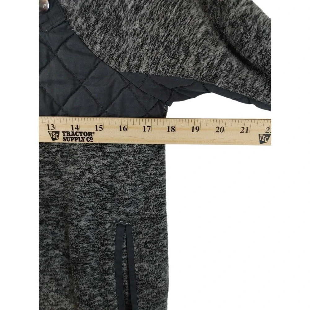 Abercrombie & Fitch Fleece 1/4 Button Snap Sweater Womens XS Gray Pullover - Picture 4 of 6